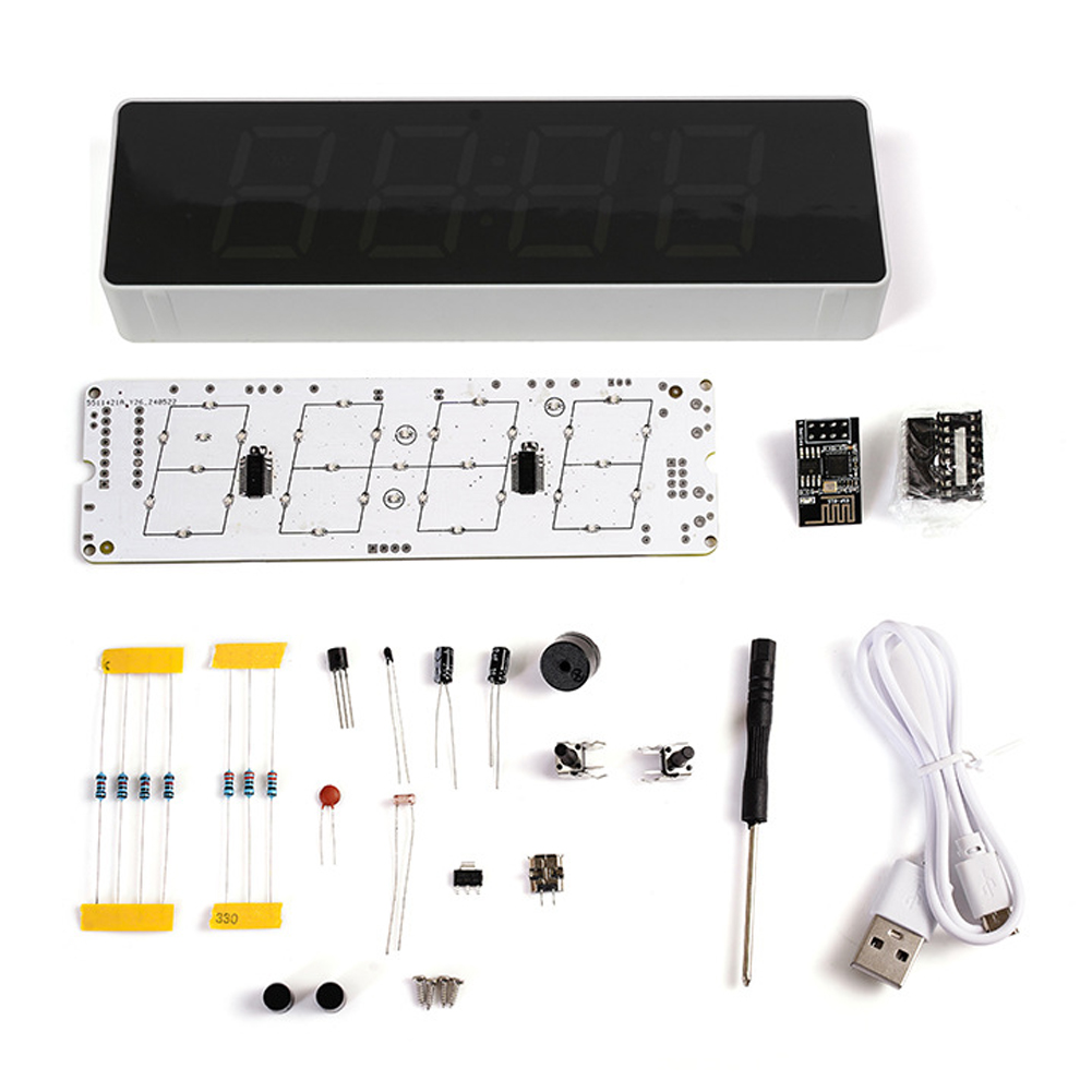 Diy Elektronic - ESP8266 IoT Colorful WiFi Clock Kit