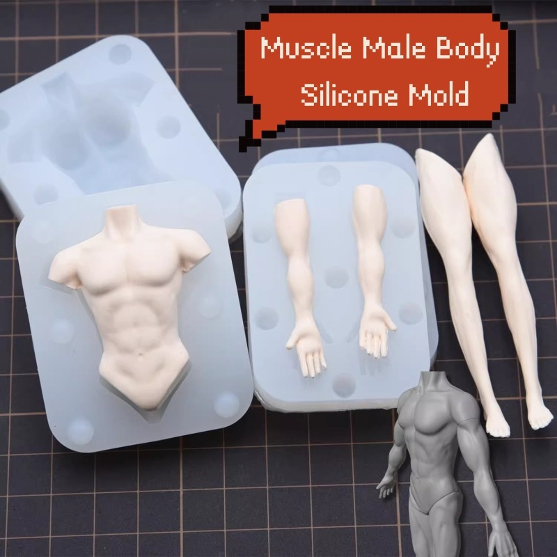 Diy Q - Q Version Muscle Male Silicone Mold
