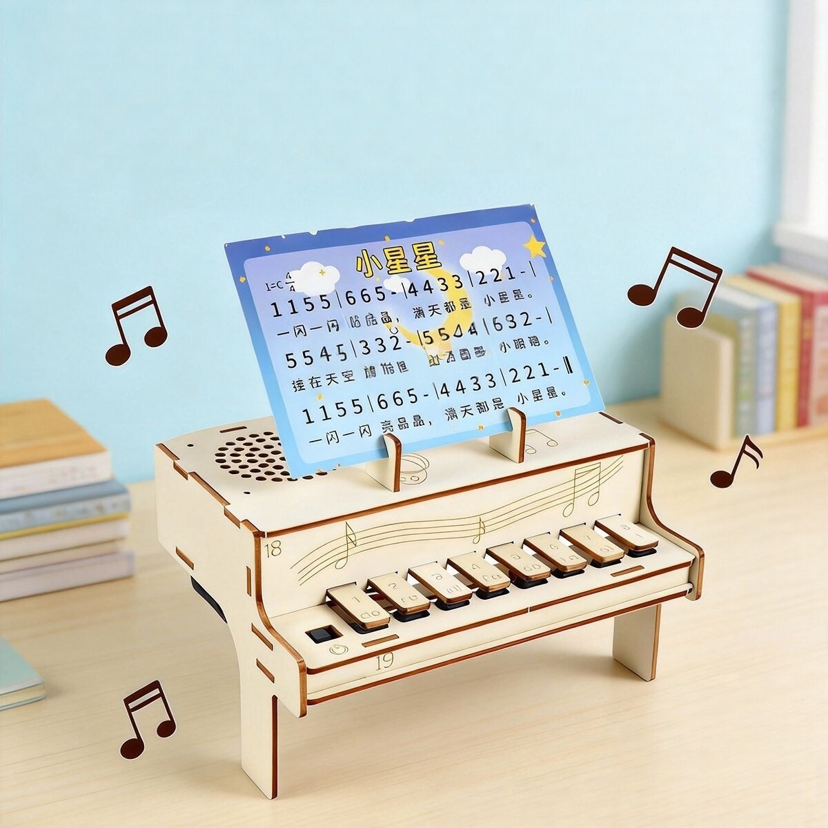 Diy Elektronic - DIY Wooden Electronic Piano Model STEM