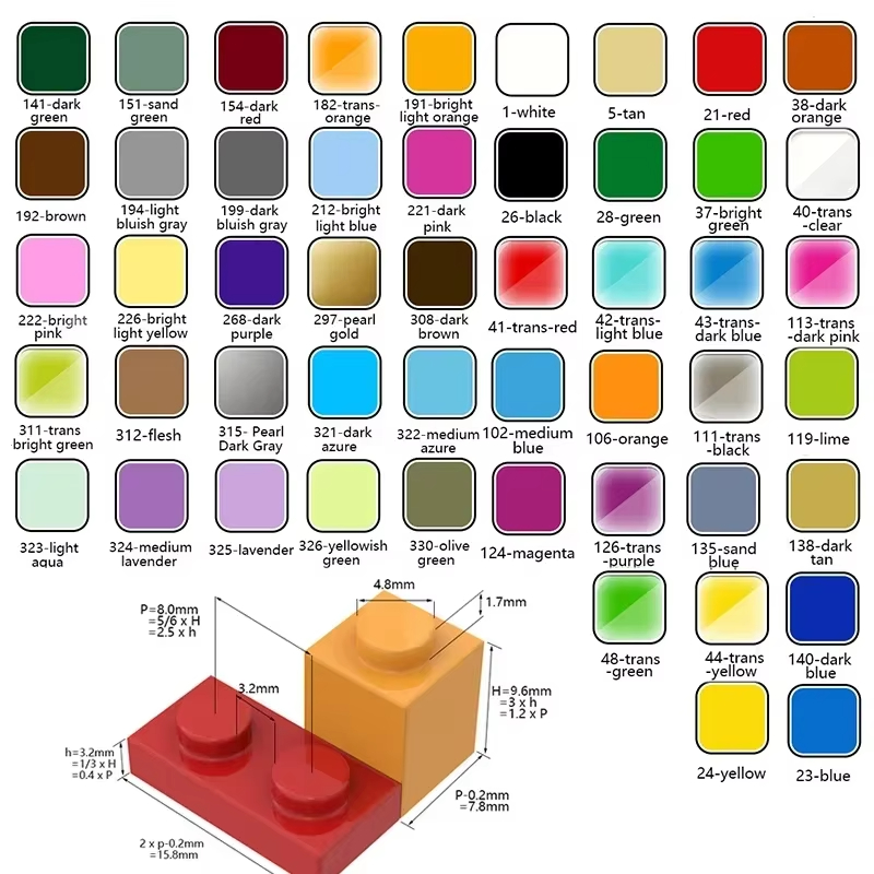 100PCS MOC 2420 Plate 2x2 Buil - Diy Electronics Ideas recension och pris