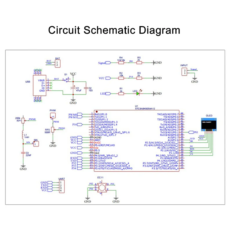STC8K8A Microcontroller Kit DI - Oscilloscope Dso Mini recension och pris