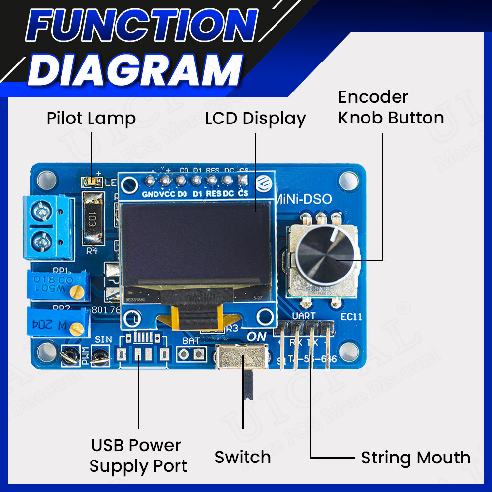 DIY Mini Digital Oscilloscope  - Oscilloscope Dso Mini recension och pris