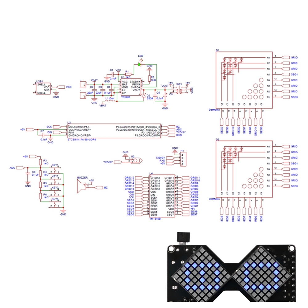 DC 5V LED Dot Matrix Electroni - Diy Electronics Gifts recension och pris