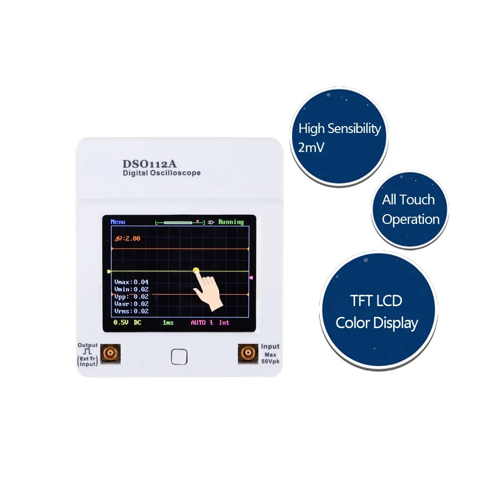 Osciloscopio DSO 112A TFT Touc - Oscilloscope Dso Mini recension och pris