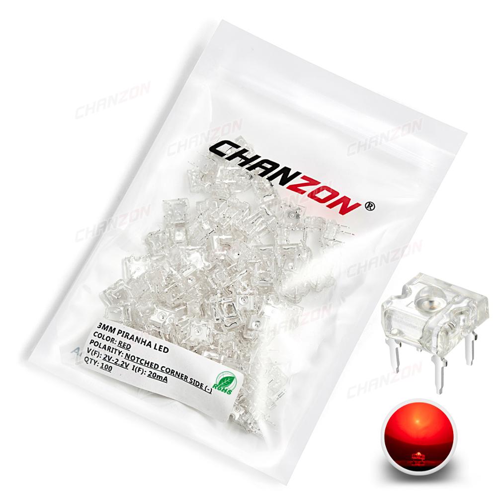 100pcs 3mm LED Piranha Light E - Diy Electronics Flux recension och pris
